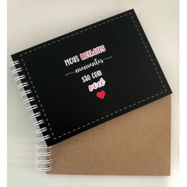 Imagem de Caderno Álbum de Fotos Scrapbook Kraft 15x21cm 25 folhas Namorados