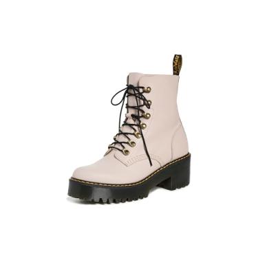Imagem de Dr. Martens Bota feminina de couro Leona com salto moderno, Vintage Taupe Sendal, 34