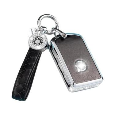 Imagem de Capa De Chaveiro De Couro Rosa Para Volvo XC90 XC60 XC40 S60 S90 Com P