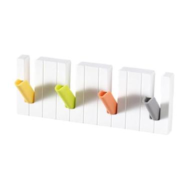 Imagem de Piano Key Wall Hook Space Creative Saving Hat Hanger Rack para Banheiro Living Bedroom Jardim de Ingarten Plástico 5 kg Carga 88g