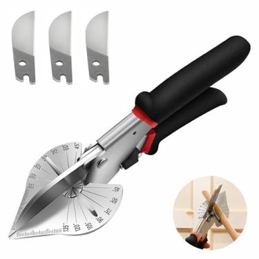 Imagem de Tesoura de esquadria para moldagem de madeira, ferramentas de acabamento manual ajustáveis de 45 a 135 graus, ferramenta de corte redonda de um quarto, cortador multiângulo para plástico, PVC, corte