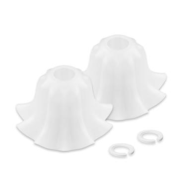 Imagem de Conjunto de 2 abajures de plástico, abajures de flor 9,4 cm superior x 19,6 cm inferior x 11,4 cm de altura, candeeiro de mesa de aldeia litorânea, candeeiros de chão, luminária pendente, abajur de