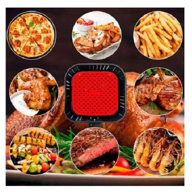 Imagem de Protetor De Silicone Para Fritadeira Airfryer Quadrada 19cm - UnyGift,