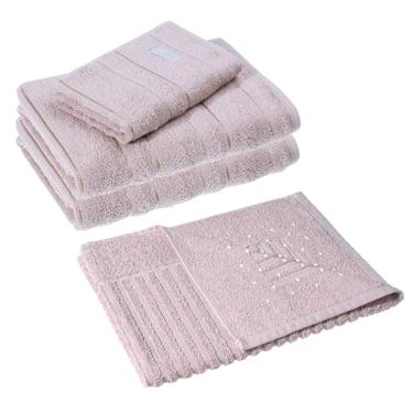 Imagem de Jogo 4 Toalha Banhão Rosto Piso 500g Absorvent Grossa Flo Vr (ROSA CLARO Rose - BANHÃO PREMIUM GIGANTE)