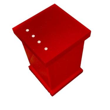 Imagem de Porta Algodão e Cotonete em Acrílico Strass Cereja Decor Acrílicos