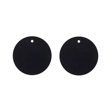 Imagem de Descanso de Panela Silicone Suporte Redondo Preto 2un - WECK
