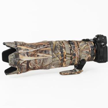 Imagem de CHASING BIRDS Capa protetora de lente impermeável camuflada para Nikon Z 100-400 mm f/4.5-5.6 VR S capa protetora de lente à prova de chuva (camuflagem de palheta, com 1,4X TC)