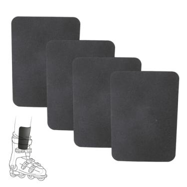 Imagem de 4 Caneleiras Esqui, 18x13,8cm Caneleiras Snowboard Cortáveis Espuma de 8mm Espessura Forro para Botas Esqui para Homem e Mulher Proteção contra impactos desportivos (preto)