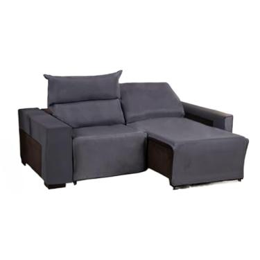 Imagem de Kit Capa para Sofá Retrátil 2 Lugares - Tecido Soft e Confortável, Capa Protetora Ajustável, para Sofá de Espuma(Cinza,1 m)