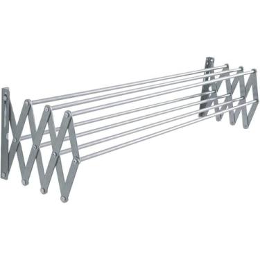 Imagem de Varal retratil de parede,Varal de Parede Aluminio Dobrável 50cm 60cm 80cm 100cm 120cm(60)