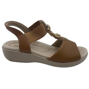 Imagem de Sandália Anabela Fascite Plantar Piccadilly Marrom 239033 - Mascavo 42-Feminino