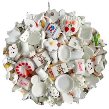 Imagem de 50 pçs Cute Slime Charms Set Mixed Resina Flatback Fazendo Suprimentos para DIY Craft Making e Ornament Scrapbooking Beads Sortidas Doces Frutas Bolo Ornamento