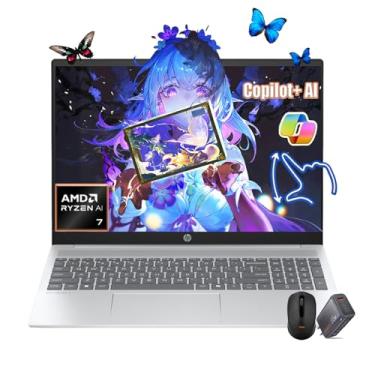 Imagem de HP Laptop com tela sensível ao toque de 16 polegadas, carregamento rápido | 2K (1920 x 1200) | AMD Ryzen AI 7 350 de próxima geração 2025 | Teclado retroiluminado | Wi-Fi 6 | W11 | Computadora