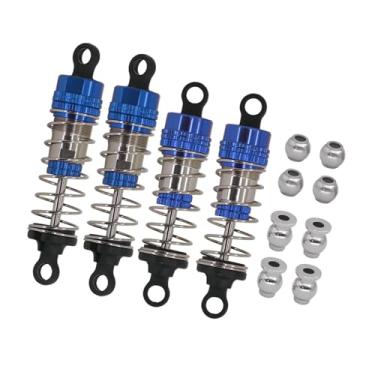 Imagem de JWQFBC Kit de Amortecedor de óleo Metálico Dianteiro Traseiro Atualizado Substituição 66/72 Mm para 14210 14209 1/14 RC Carro Resistente Alto, Azul