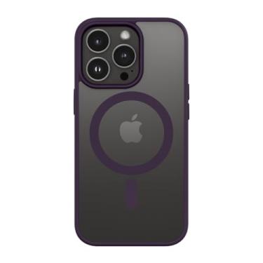 Imagem de Capinha Case Capa Transparente Magnética Anti Impacto Com Bordas Elevadas Anti Amarelamento Para iPhone (Roxo, iPhone 16)
