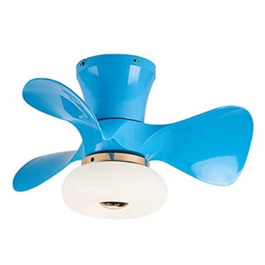 Imagem de Ventiladores de teto com luzes e controle remoto Silent Mini Led Ventilador de teto regulável Lustre 64W Ventilador de teto reversível com temporizador de 6 velocidades com iluminação para s