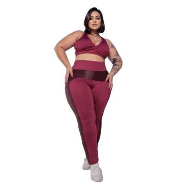 Imagem de Kit 3 Calça Legging Plus Size Montaria Cirrê Empina Bumbum - WM, G1