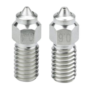 Imagem de Bicos bimetálicos atualizados 0,4 mm 0,6 mm cobre banhado a alta temperatura compatível com impressora 3D ELEGOO Neptune 4/4 Pro impressão PEI PEEK ou fibra de carbono (1 x 0,4 + 1 x 0,6)