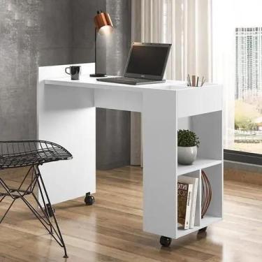 Imagem de Escrivaninha Alessa M2 Branco - Lukaliam Móveis - LUKALIAN