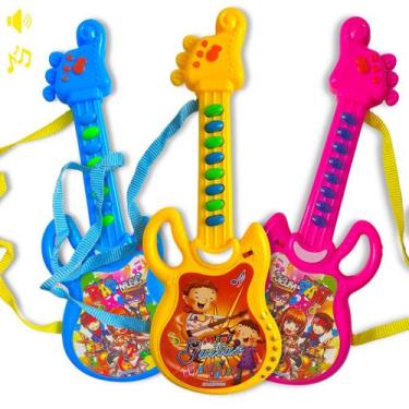 Imagem de Mini Guitarra Musical Brinquedo Infantil Guitarrinha C/ Som - Europio,