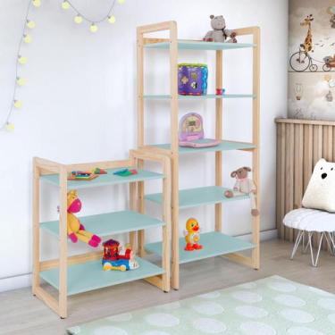 Imagem de Conjunto estantes multiuso colorê infantil - MULTIPLA MOVES, MENTA