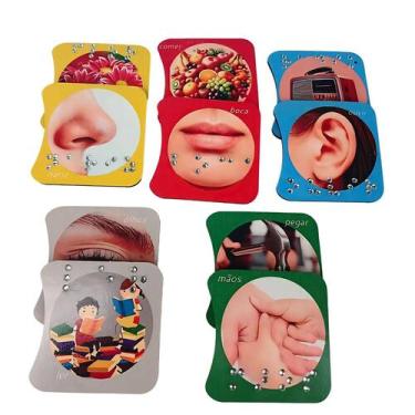 Imagem de Jogo Associação Dos Sentidos Em Braile 5 Pares - Coleção Tea & Amor