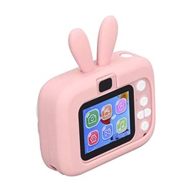 Imagem de ZJchao Câmera Infantil Digital 20MP Child Selfie Toy Shape 2in para Criança Aniversário de Natal (PINK)