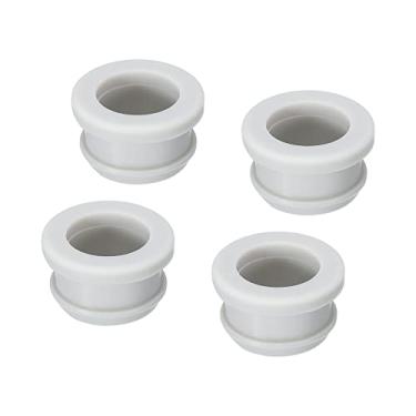 Imagem de 4 peças de encaixe com ilhós de borracha diâmetro 19 mm ID 15 mm H 14 mm vedação anti-arranhões para caixa elétrica cabo tubo cinza