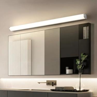 Imagem de GZZBMY LED Candeeiro de casa de banho para espelho moderno alumínio apliques de parede interior impermeável iluminação de parede para toucador sala de estar quarto cabeceira armário (luz neutra