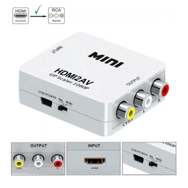 Imagem de Mini Adaptador Conversor Vga Para Hdmi