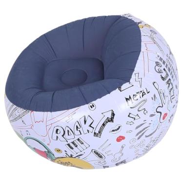 Imagem de Zerodis Espreguiçadeira Inflável de Reposição para Cinto Sofá Inflável Espreguiçadeira Confortável Sofá Reclinável para Salas de Estar Quartos Varandas Acampamento PVC (Azul Profundo)