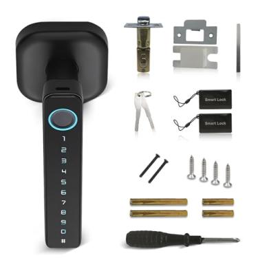 Imagem de Fechadura Inteligente Biométrica com APP, Impressão Digital 0.3s, Senha, Cartão IC ， NFC controle via app Tuya- Compatível com Portas 30-50mm, Segurança Residencial e Corporativa