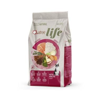 Imagem de Ração Quatree Life para Gatos Adultos Sabor Salmão e Arroz 3KG (Não Ca