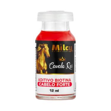 Imagem de Aditivo Biotina Cavalo Rei Milcy Cabelo Crescimento Capilar Forte Hidratação Nutrição Intensa Frasco de 12ml