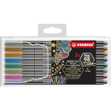 Imagem de STABILO Pen 68 Metallic C/8 Cores Brilhantes