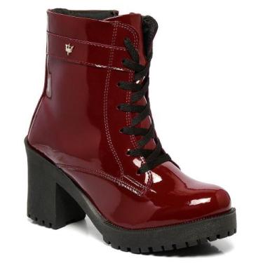 Imagem de Coturno Feminino Bota Botinha Sola Alta Cano Baixo Estilosa Elegante -