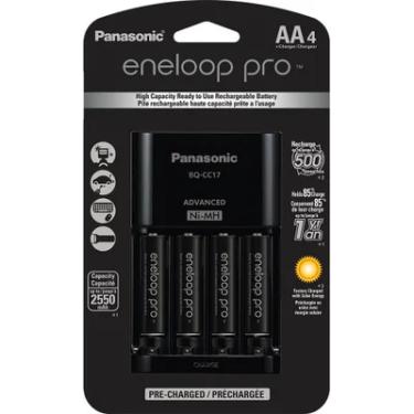 Imagem de Carregador De Pilha Aa Panasonic Eneloop Pro 2550 Mah Com 4 Pilhas.