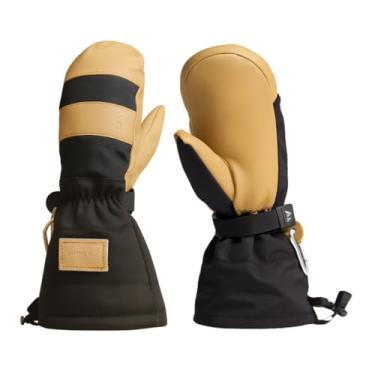 Imagem de CHOPPER MILL Luva infantil de montanha para esqui, snowboard, trenó, isolada com punho extralongo para manter as mãos quentes no inverno, natural, tamanho 2