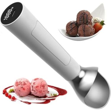Imagem de Colher De Sorvete Termostática De Aquecimento Elétrico,colher De Sorvete Aquecida Elétrica Recarregável De 2 Onças,ip67 à Prova D'água,fácil De Limpar,colher De, One Color, 1pcs