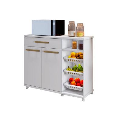 Imagem de Armário De Cozinha Com Fruteira Salinas Arte Móveis Branco