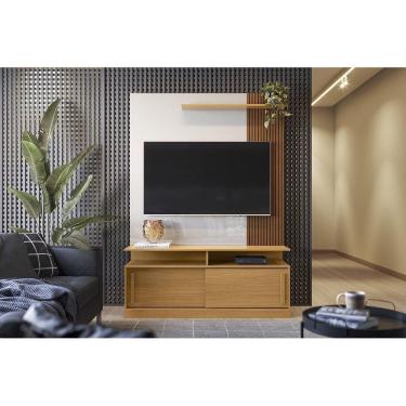 Imagem de Home p/ TVs até 55" Chicago Tauari Rip./Off Perolizado - Lukaliam