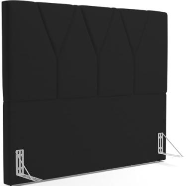 Imagem de Cabeceira Cama Box Casal 140 cm Aurora W01 Facto Preto - Lyam Decor