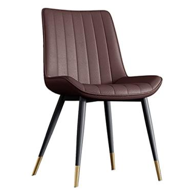 Imagem de Cadeira de Jantar Couro Fosco Sintético Cadeiras de Jantar Cadeiras de Sala de Jantar Modernas Cadeiras Laterais de Sala de Estar de Meados do Século 3 Tipos de Pernas de Cadeira (Cor: Marrom, Tamanho