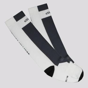 Imagem de Meia Olympikus Performance BPC Cano Médio Branca e Cinza, 33-38