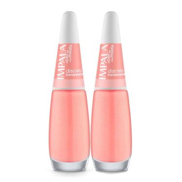 Imagem de Kit 2 Esmalte Impala A Cor da Sua Moda Discreto Transparente 7,5ml