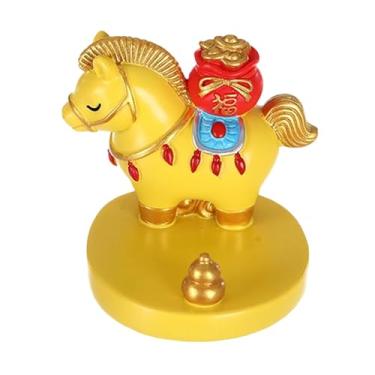 Imagem de Baoblaze Mascote de decoração de Ano com cavalo para 2026, coleção de estátuas de cavalo para mesa, enfeite para estante, armário de TV, lembrança de, 1229