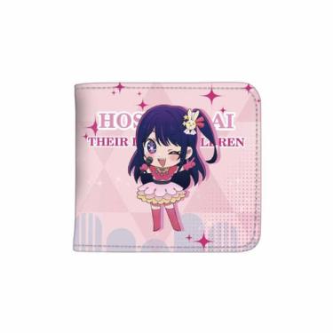 Imagem de Carteira Oshis no ko Anime Characters Slim Bifold PU em couro PU - Yiw