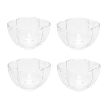 Imagem de Cj 4 Bowls Cumbuca de Vidro Butterfly Transparente 350ml 11x6,5cm Wolff