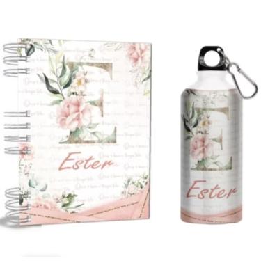 Imagem de Agenda 2026 + Garrafa - Personalizada com Nome - Alumínio - Alfabeto - Capa Dura Holográfica (Na compra colocar o nome na frente do remetente) (E)