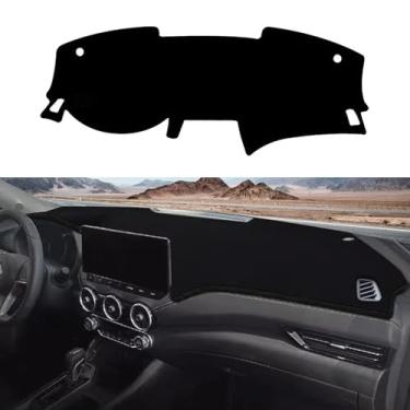 Imagem de YOFAMO Capa de painel de painel tapete pad tapete personalizado para Nissan Sentra 2020 2021 2022 2023 2024 acessórios antiderrapante tapete protetor de console central (borda preta)